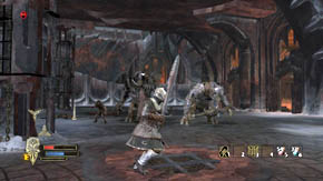 Only now can you destroy the remaining barrels and crates (the ones that weren't destroyed during the fight) and search two chests - Carn Dum - Chapter 8 - The Lord of the Rings: War in the North - Game Guide and Walkthrough