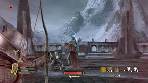 The second stage will require considerable dexterity and accuracy - Carn Dum Citadel - Chapter 8 - The Lord of the Rings: War in the North - Game Guide and Walkthrough