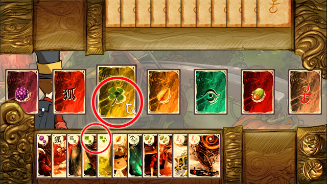 You asks opponent for a card, and then he do the same to you - Card game Quartet - Game elements - The Night of the Rabbit - Game Guide and Walkthrough