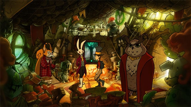 Go to town hall - A trip with Spitzweg - Walkthrough - The Night of the Rabbit - Game Guide and Walkthrough