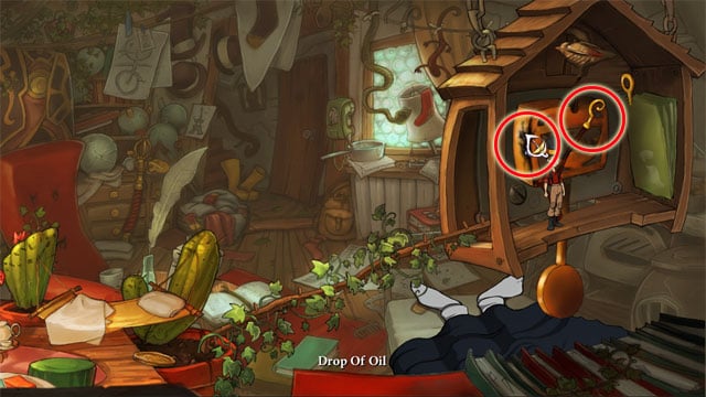 Use metal arm and metal knob with thin slot but the clock won't work - A trip with Spitzweg - Walkthrough - The Night of the Rabbit - Game Guide and Walkthrough