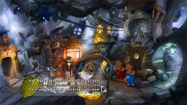 Go back to town center - The four portals: fox's cunning and glimmer of hope spells - Walkthrough - The Night of the Rabbit - Game Guide and Walkthrough