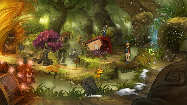 Go left to go back to radio station - The four portals: fox's cunning and glimmer of hope spells - Walkthrough - The Night of the Rabbit - Game Guide and Walkthrough