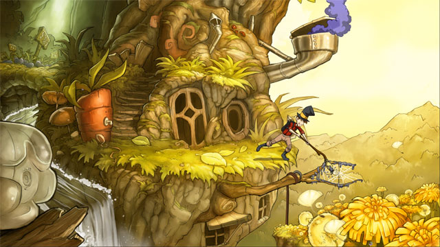 In your inventory use bundle of flax with syrup on stick and you will get long brush with syrup - The four portals: fox's cunning and glimmer of hope spells - Walkthrough - The Night of the Rabbit - Game Guide and Walkthrough