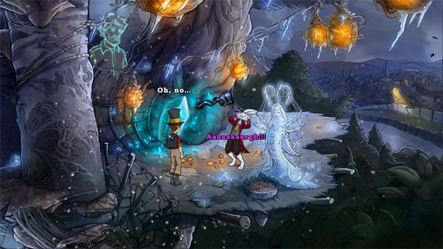 After you return you will see an interesting conversation - The four portals: fox's cunning and glimmer of hope spells - Walkthrough - The Night of the Rabbit - Game Guide and Walkthrough