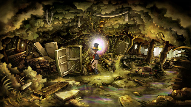 Go to location of a portal tree - Lizards, bottles and fifth portal - Walkthrough - The Night of the Rabbit - Game Guide and Walkthrough