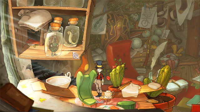 Go to town center and then to edge of town - Lizards, bottles and fifth portal - Walkthrough - The Night of the Rabbit - Game Guide and Walkthrough