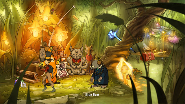 Leave town and go to radio station and from here to a swamp - Lizards, bottles and fifth portal - Walkthrough - The Night of the Rabbit - Game Guide and Walkthrough