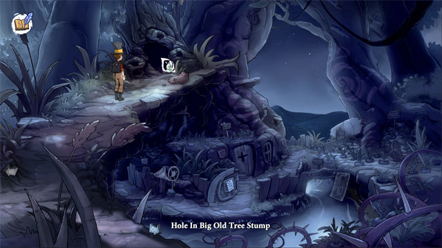 Go to top of the screen - Lizards, bottles and fifth portal - Walkthrough - The Night of the Rabbit - Game Guide and Walkthrough