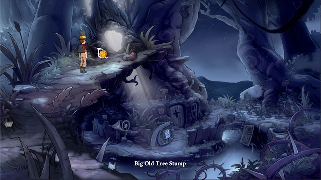 Use all for ambers on big old tree stump - Jerry will input it in correct places - Lizards, bottles and fifth portal - Walkthrough - The Night of the Rabbit - Game Guide and Walkthrough