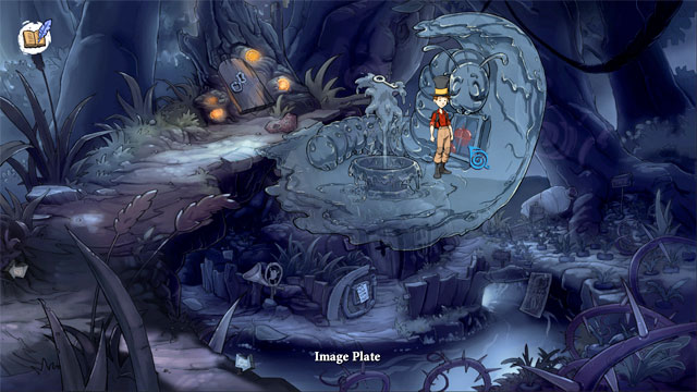 A room made of glass will appear - Lizards, bottles and fifth portal - Walkthrough - The Night of the Rabbit - Game Guide and Walkthrough