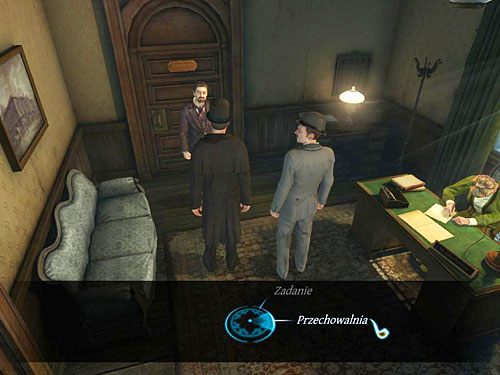 Return to secretariat and ask Jenny about key to the store - Get Hans Feather | Escape From Westgate Prison - Escape From Westgate Prison - The Testament of Sherlock Holmes Game Guide