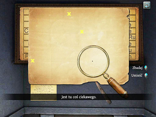 The board appears with a periodic table, a sheet with a poem rewritten by Hans, clean sheet of blotting paper and a knife - Get Hans Feather | Escape From Westgate Prison - Escape From Westgate Prison - The Testament of Sherlock Holmes Game Guide