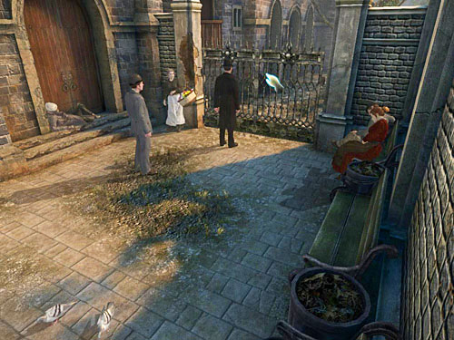 then through a gate on the right - Verify Collected Evidences on a Cemetery | Slaughter in Whitechapel - Slaughter in Whitechapel - The Testament of Sherlock Holmes Game Guide