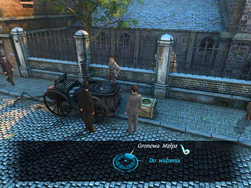 On the street, ask a volunteer about Grape Ape and Kurtz - Collect More Information about Murderers | Slaughter in Whitechapel - Slaughter in Whitechapel - The Testament of Sherlock Holmes Game Guide