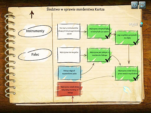 Go to the second page and at Instruments choose: His accomplices brought him this pipe - Third Deduction Board (2) | Slaughter in Whitechapel - Slaughter in Whitechapel - The Testament of Sherlock Holmes Game Guide