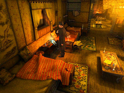 And from a table on the opposite site you have to pick up a cup of Jasmine tea - Get to the Closed Room | Slaughter in Whitechapel - Slaughter in Whitechapel - The Testament of Sherlock Holmes Game Guide