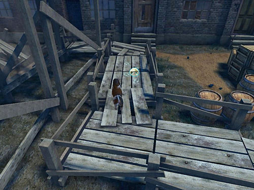 Turn right and notice Henrys scent (icon of dogs nose) - Get on the Other Side of Channel | Accident at Stinging Street - Accident at Stinging Street - The Testament of Sherlock Holmes Game Guide