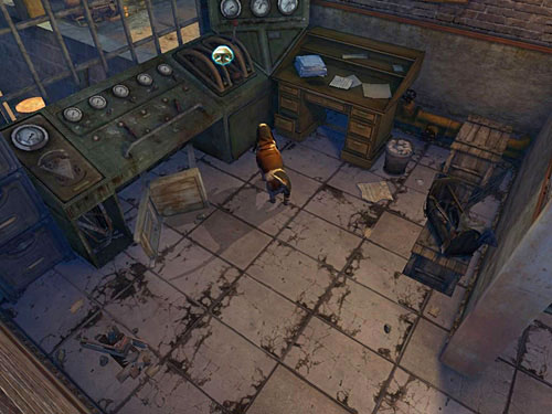 Pay an attention to a lever, but, unfortunately, it is stuck - Get on the Other Side of Channel | Accident at Stinging Street - Accident at Stinging Street - The Testament of Sherlock Holmes Game Guide