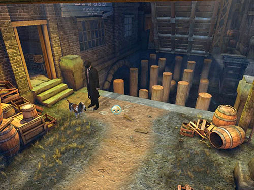 Click an icon of dogs nose again - Get on the Other Side of Channel | Accident at Stinging Street - Accident at Stinging Street - The Testament of Sherlock Holmes Game Guide