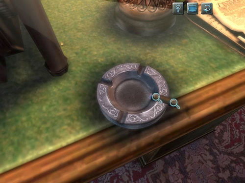 Look again at a desk and ashtray - Discover what Had Happened in Farleys Office before You Arrived | O. Farleys Office - O. Farleys Office - The Testament of Sherlock Holmes Game Guide