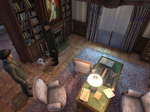 Pay an attention also at a book, lying nearby the shelf - Discover what Had Happened in Farleys Office before You Arrived | O. Farleys Office - O. Farleys Office - The Testament of Sherlock Holmes Game Guide