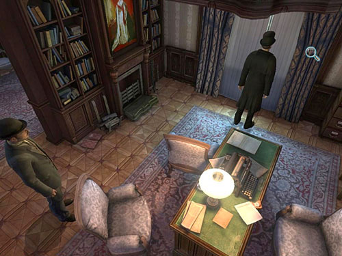 Notice also curtains: detective states, that they were drown across on purpose - Discover what Had Happened in Farleys Office before You Arrived | O. Farleys Office - O. Farleys Office - The Testament of Sherlock Holmes Game Guide