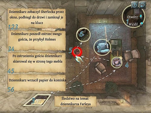 So click on a dropped book - Locate a Hidden Passage | O. Farleys Office - O. Farleys Office - The Testament of Sherlock Holmes Game Guide