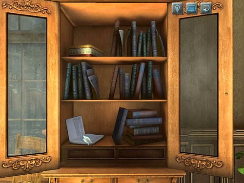 Take a Greek book (bottom shelf on left) - Find James Desk and Open a Cupboard | Explosion in Becketts Residence - Explosion in Becketts Residence - The Testament of Sherlock Holmes Game Guide