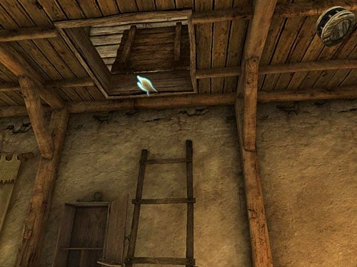 Through a hatch (over a ladder) give it to Sherlock (you have to switch on FPP to can look at hatch) - Find a Cog | A Fire in Sawmill - A Fire in Sawmill - The Testament of Sherlock Holmes Game Guide