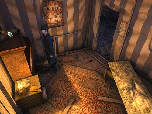 Second one lies in the previous room, on the wardrobe opposite the entrance - Open a Secret Box | A Grand Final in the Fun Fair - A Grand Final in the Fun Fair - The Testament of Sherlock Holmes Game Guide