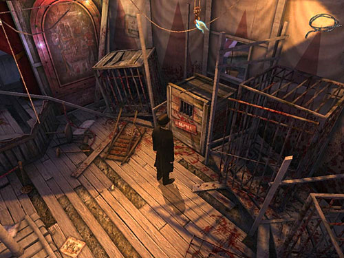 Attach a hook to cage, using a rope - Take Care of the Second Guard | A Grand Final in the Fun Fair - A Grand Final in the Fun Fair - The Testament of Sherlock Holmes Game Guide