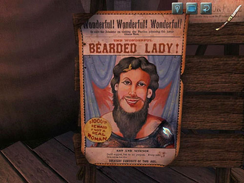 Zoom it and examine a left arm of woman - Take Care of the Second Guard | A Grand Final in the Fun Fair - A Grand Final in the Fun Fair - The Testament of Sherlock Holmes Game Guide