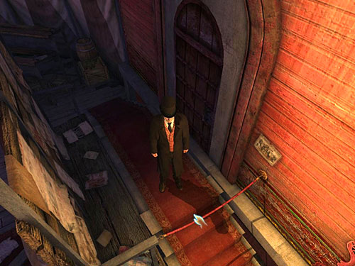 So go the exit, climb up and take off a rope blocking the way - Eliminate the Prince Woodville | A Grand Final in the Fun Fair - A Grand Final in the Fun Fair - The Testament of Sherlock Holmes Game Guide