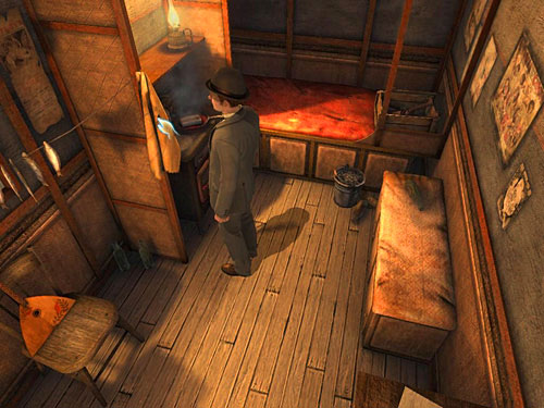 Return to stove and take cloth of its left - Get to the Anarchists workshop | A Grand Final in the Fun Fair - A Grand Final in the Fun Fair - The Testament of Sherlock Holmes Game Guide