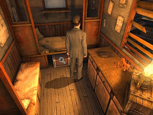 Then see a locked chest under the bed - Get to the Anarchists workshop | A Grand Final in the Fun Fair - A Grand Final in the Fun Fair - The Testament of Sherlock Holmes Game Guide