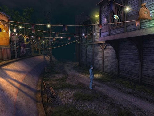 So go to the right side of building, where the phone wire is - Find Bombs | A Grand Final in the Fun Fair - A Grand Final in the Fun Fair - The Testament of Sherlock Holmes Game Guide