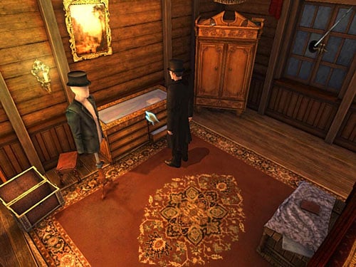 Use pin to open a locked display case - Open the Gun Case | A Grand Final in the Fun Fair - A Grand Final in the Fun Fair - The Testament of Sherlock Holmes Game Guide
