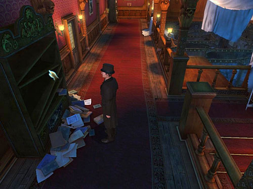 Then go to the stairs and pick up planks from bookshelves (5 of them) - Get to the Other Side of Gallery | A Grand Final in the Fun Fair - A Grand Final in the Fun Fair - The Testament of Sherlock Holmes Game Guide