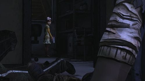 Clementine says goodbye to Lee and walks towards the exit, while Lee falls on the radiator and probably dies - Chapter 7: Goodbye | Episode V: No Time Left - Episode V: No Time Left - The Walking Dead Game Guide