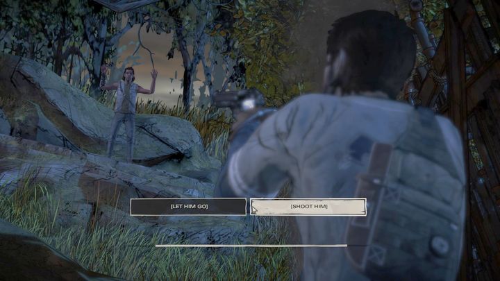 After a short monologue, youll face another determining choice - The Walking Dead: A New Frontier: Chapter 2 - Unexpected Guests - The Walking Dead: A New Frontier: Episode 1 Ties that Bind - Part 1 - The Walking Dead: The Telltale Series - A New Frontier Game Guide