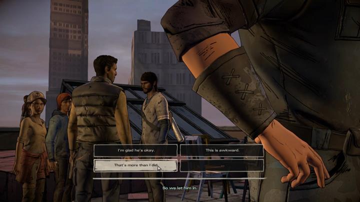 The brothers went back to the roof - The Walking Dead: A New Frontier: Chapter 3 - Family Values - The Walking Dead: A New Frontier: Episode 5 From the Gallows - The Walking Dead: The Telltale Series - A New Frontier Game Guide