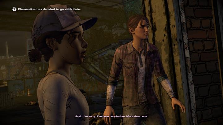 Clementine has decided to intervene by shooting David and stopping the fight - The Walking Dead: A New Frontier: Chapter 3 - Family Values - The Walking Dead: A New Frontier: Episode 5 From the Gallows - The Walking Dead: The Telltale Series - A New Frontier Game Guide