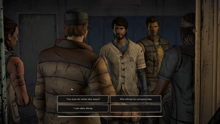 The choice marks the end of the flashback - you are back in jail - The Walking Dead: A New Frontier: Chapter 1 - Faces in the Crowd - The Walking Dead: A New Frontier: Episode 4 Thicker than Water - The Walking Dead: The Telltale Series - A New Frontier Game Guide