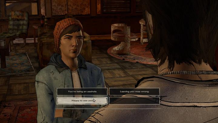 Youll soon reach a safe location guarded by Gabe, who will greet you with a warm welcome - The Walking Dead: A New Frontier: Chapter 2 - Across the Water - The Walking Dead: A New Frontier: Episode 4 Thicker than Water - The Walking Dead: The Telltale Series - A New Frontier Game Guide