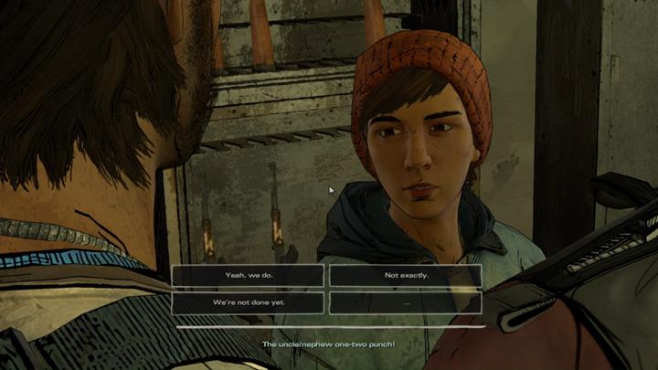 Youve made it to the interior thanks to Gabe, who has managed to distract the guard - The Walking Dead: A New Frontier: Chapter 3 - Prayers for the Dead - The Walking Dead: A New Frontier: Episode 4 Thicker than Water - The Walking Dead: The Telltale Series - A New Frontier Game Guide