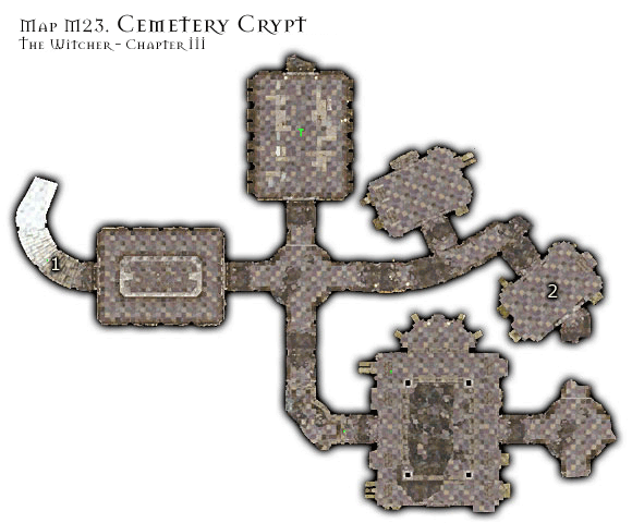 1 - Map M23 - Vizimas Cemetery Crypt | Walkthrough - Maps | Chapter III - The Witcher Game Guide & Walkthrough