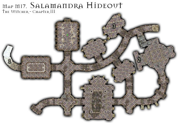 1 - Map M17 - Salamandra Hideout | Walkthrough - Maps | Chapter III - The Witcher Game Guide & Walkthrough