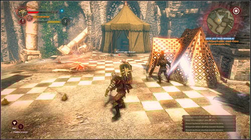 This time focus on the Combat Mage first - hes an easy enemy, but you have to look out for his spells - Where is Triss Merigold? | Common main missions - Main missions - Common - The Witcher 2 Assassins of Kings Guide