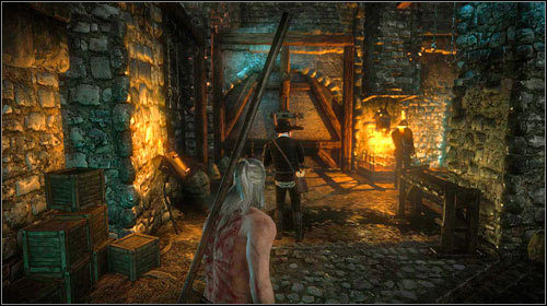 After jumping down, go along the corridor and try not to miss the guisarme (M6, 1), as a weapon better than the mace will surely come in handy - The Dungeons of the La Valettes (steps 1-4) - Main missions - The Witcher 2 Assassins of Kings Guide